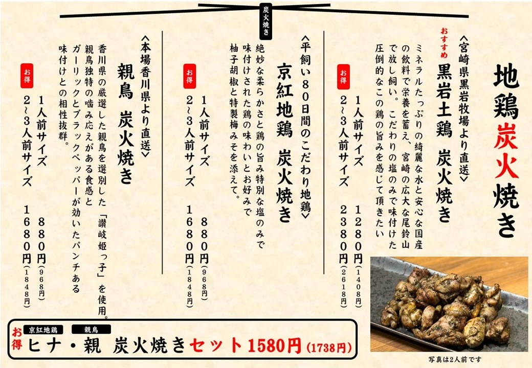 鶏と炭火 トリマラン赤坂 メニュー写真 4